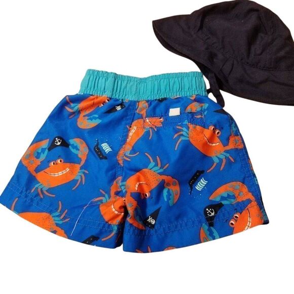 Children's Place pirate crab Swim trunk 6-9 month - Picture 1 of 2